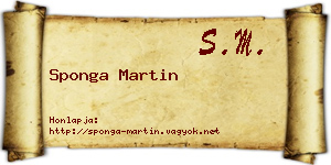 Sponga Martin névjegykártya