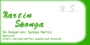 martin sponga business card